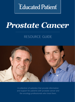 Prostate Cancer RESOURCE GUIDE