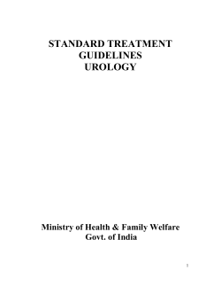 STANDARD TREATMENT GUIDELINES UROLOGY