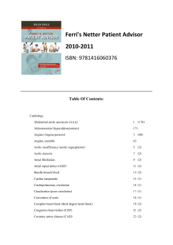 Ferri's Netter Patient Advisor 2010-2011 Table Of Contents: