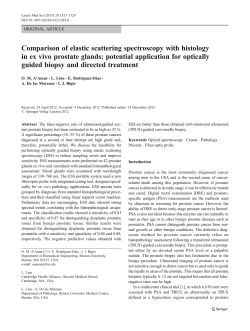 Comparison of elastic scattering spectroscopy with histology