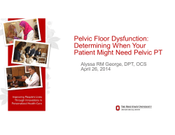 Pelvic Floor Dysfunction: Determining When Your Patient Might Need Pelvic PT