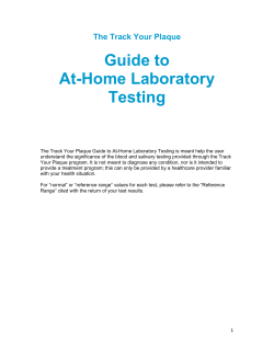Guide to At-Home Laboratory Testing The Track Your Plaque