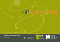 GP Companion 1st edition — update 2012