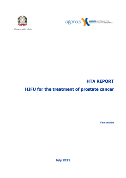 HTA REPORT HIFU for the treatment of prostate cancer July 2011