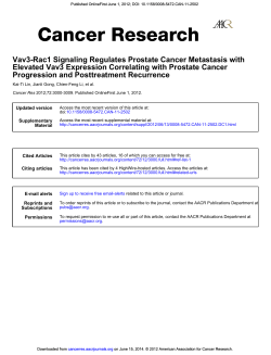 Published OnlineFirst June 1, 2012; DOI: 10.1158/0008-5472.CAN-11-2502