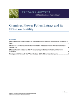 Graminex Flower Pollen Extract and its Effect on Fertility Contents