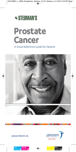 Prostate Cancer A Visual Reference Guide for Patients Janssen Biotech, Inc.