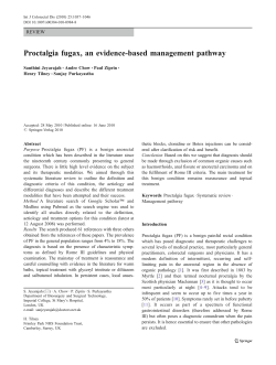 Proctalgia fugax, an evidence-based management pathway REVIEW