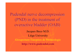 Pudendal nerve decompression (PND) in