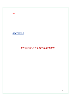 REVIEW OF LITERATURE SECTION- I 249
