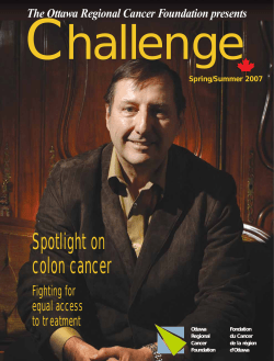 C hallenge Spotlight on colon cancer