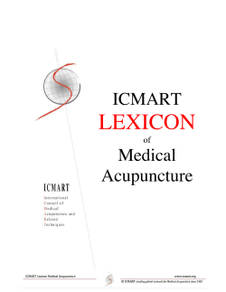 LEXICON ICMART Medical Acupuncture