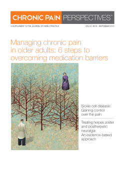 Managing chronic pain in older adults: 6 steps to overcoming medication barriers