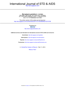 International Journal of STD &amp; AIDS  Mycoplasma genitalium: a review