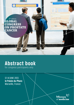 Abstract book 12-14 JUNE 2013 Marseille, France