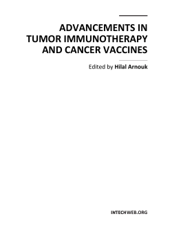 ADVANCEMENTS IN TUMOR IMMUNOTHERAPY AND CANCER VACCINES