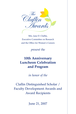 10th Anniversary Luncheon Celebration and Program present the