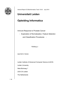 Universiteit Leiden Opleiding Informatica