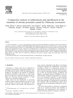Comparative analysis of azithromycin and ciprofloxacin in the