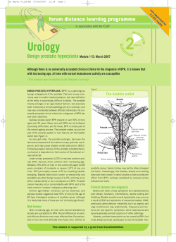 2 Urology forum distance learning programme Benign prostatic hyperplasia