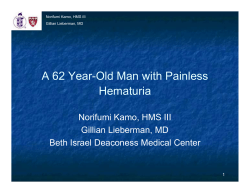 A 62 Year-Old Man with Painless Hematuria Norifumi Kamo, HMS III