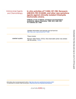 In vitro activities of T-3262, NY-198, fleroxacin quinolone