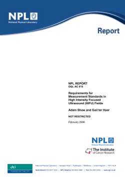 NPL REPORT Requirements for Measurement Standards in