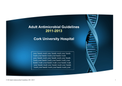 Adult Antimicrobial Guidelines  Cork University Hospital 2011-2013