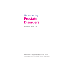 Prostate Disorders Understanding Professor David Kirk