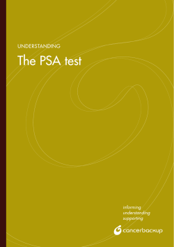 The PSA test UNDERSTANDING