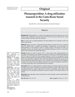 Original Phenazopyridine: A drug utilization research in the Costa Rican Social Security