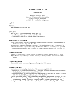 CHARLES HOLBROOK MULLER Curriculum Vitae Department of Urology 356510