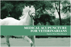 MEDICAL ACUPUNCTURE FOR VETERINARIANS Equine Point Mini-Manual