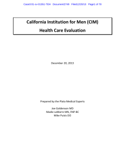 California Institution for Men (CIM)  Health Care Evaluation   