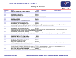 Catálogo de Productos GRUPO VETERINARIO FONSECA, S.A. DE C.V. 1