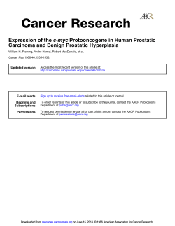 Protooncogene in Human Prostatic Expression of the Carcinoma and Benign Prostatic Hyperplasia c-myc