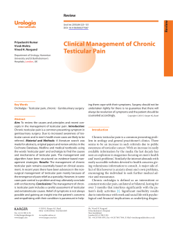 Clinical Management of Chronic Testicular Pain w vie
