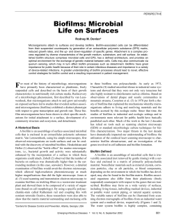 Biofilms: Microbial Life on Surfaces Rodney M. Donlan*