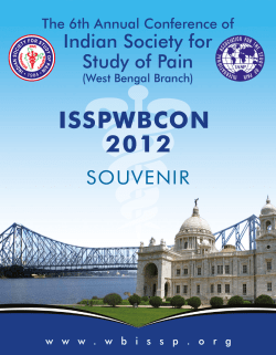 ISSPWBCON 2012 Indian Society for Study of Pain