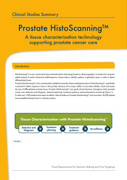Prostate HistoScanning™ A tissue characterisation technology supporting prostate cancer care