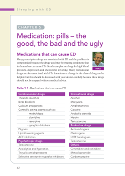 Medication: pills – the good, the bad and the ugly