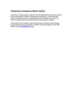 Temporary Compliance Waiver Notice
