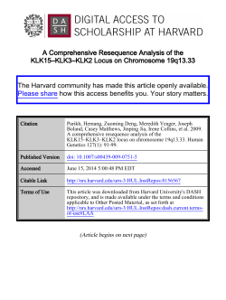 A Comprehensive Resequence Analysis of the KLK15–KLK3–KLK2 Locus on Chromosome 19q13.33