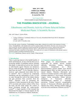 THE PHARMA INNOVATION - JOURNAL  Medicinal Plants: A Scientific Review