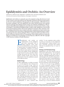 E Epididymitis and Orchitis: An Overview