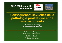 Conséquences sexuelles de la pathologie prostatique et de ses traitements SALF 2005-Marseille