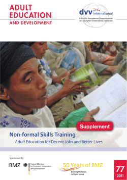 77 ADULT EDUCATION Non-formal Skills Training