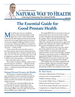 M The Essential Guide for Good Prostate Health
