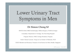 Lower Urinary Tract Symptoms in Men Dr Simon Chong SJ