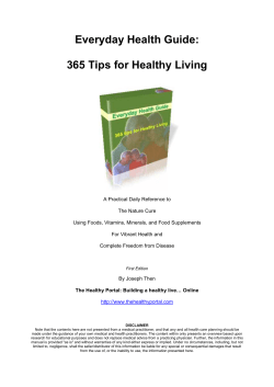 Everyday Health Guide: 365 Tips for Healthy Living